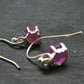 Ruby Earrings In Sterling Silver From Africa - 1.84 Grams