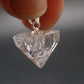 Clear Apophylite Apophyllite Crystal Silver Pendant From India - 0.8" - 1.9 Grams