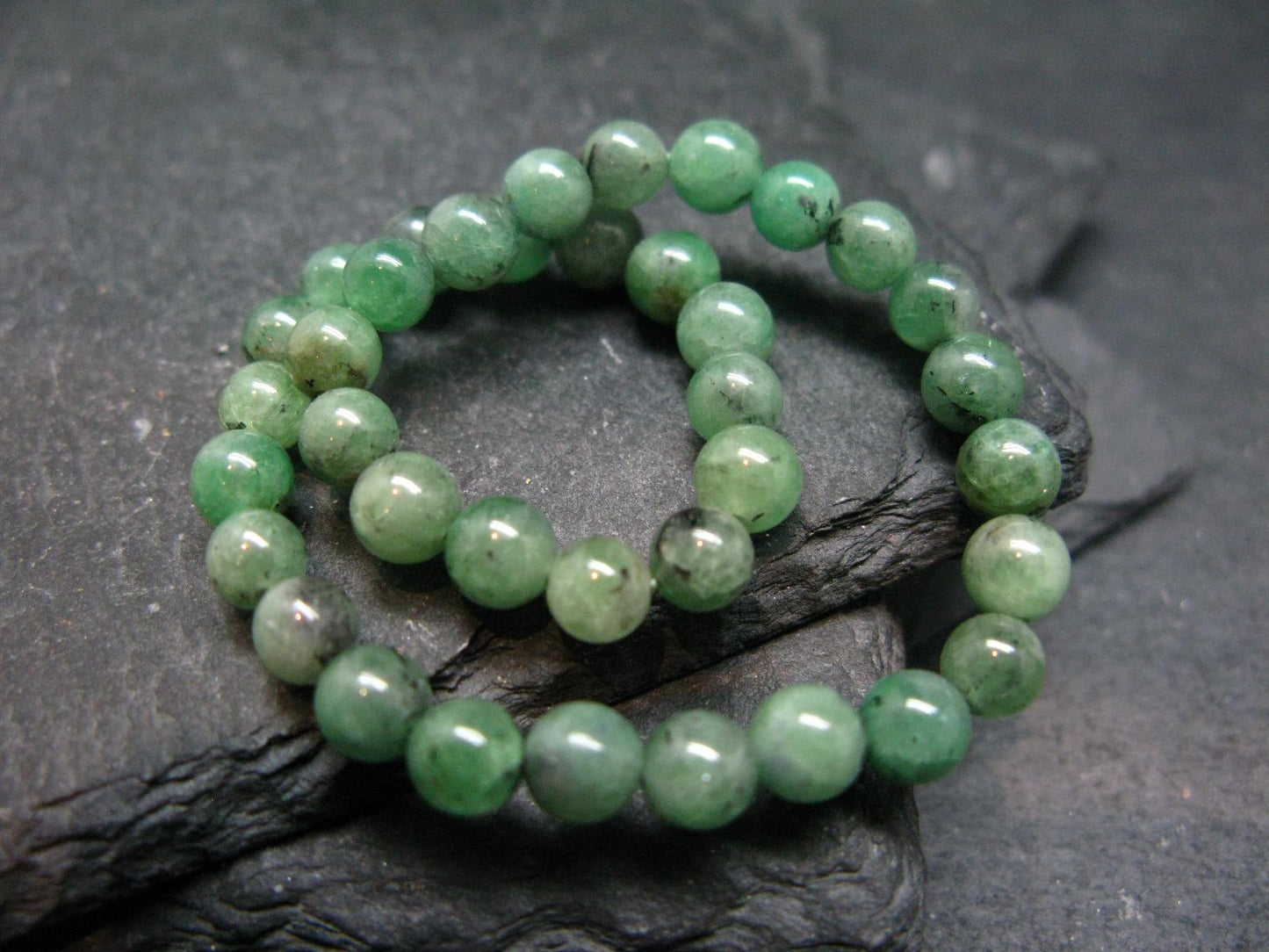 Green Garnet Tsavorite Genuine Bracelet ~ 7 Inches ~ 6mm Round Beads