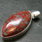 Crimson Cuprite w/ Chrysocola Silver Plated Pendant from Mexico - 1.7" - 6.57 Grams