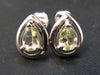 Rare Collector’s Gem!! Gemmy Herderite Crystal Silver Stud Earrings from Africa - 0.84 Carats