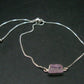 Pink Tanzanite Silver Bracelet From Tanzania - 3.24 Grams - Adjustable length