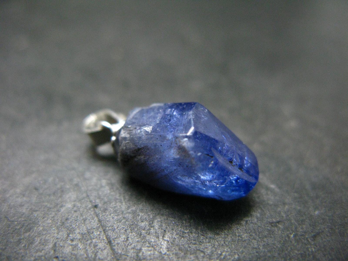 Tanzanite Pendant In Sterling Silver From Tanzania - 0.8" - 1.50 Grams
