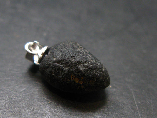 Rare Saffordite Cintamani Stone Pseudotektite Pendant from Arizona USA - 8.05 Carats - 0.8"