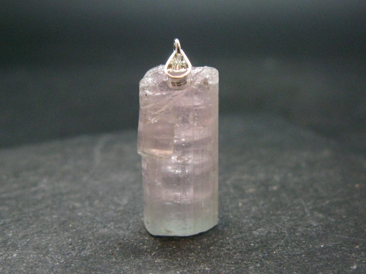 Pink Tourmaline Crystal Pendant - 1.1" - 5.19 Grams