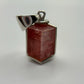 Natural Rhodochrosite Hexagon Pendant in Sterling Silver | Pink Crystal Necklace