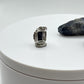 Emerald Cut Sapphire Pendant | Sterling Silver Halo Necklace
