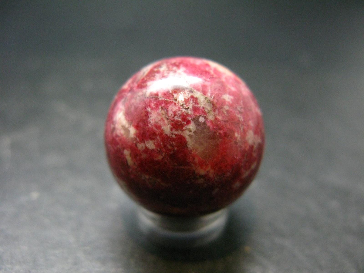 Rare Red Thulite Sphere Ball From Norway - 0.9" - 22.42 Grams