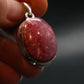 Thulite Silver Plated Pendant From Norway - 1.4" - 6.71 Grams