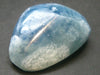 Aquatine Blue Calcite Tumbled Stone from Argentina - 1.7"- 29.06 Grams