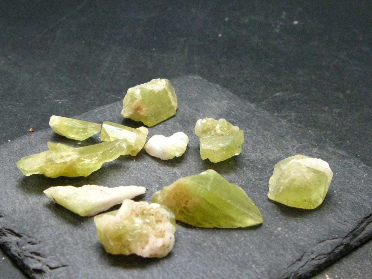 lot Of 10 Brazilianite Crystals From Brazil - 1.2" - 25.91 Grams