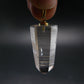 Lemurian Quartz Crystal Gold Plated Silver Pendant From Brazil - 1.5" - 6.72 Grams