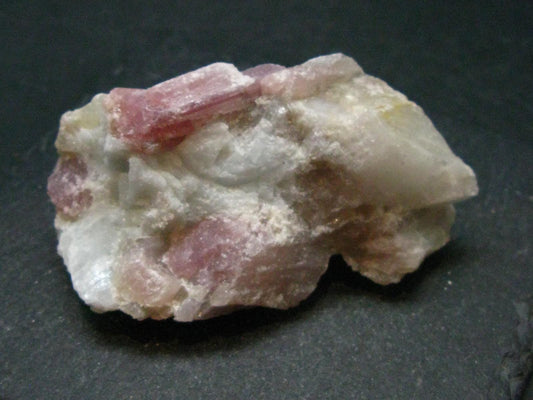 Pink Tourmaline In Quartz Cluster From Brazil - 2.6"