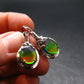 Ammolite Amolite Sterling Silver Earrings From Canada - 1.2"