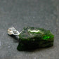 Green Chrome Diopside 925 Silver Pendant from Russia - 0.8" - 1.76 Grams