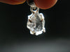 Fine Natural Herkimer Diamond Silver Pendant From New York - 0.8" - 2.43 Grams