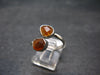 Spessartine Garnet Silver Ring From Tanzania - Size Adjustable - 2.47 Grams