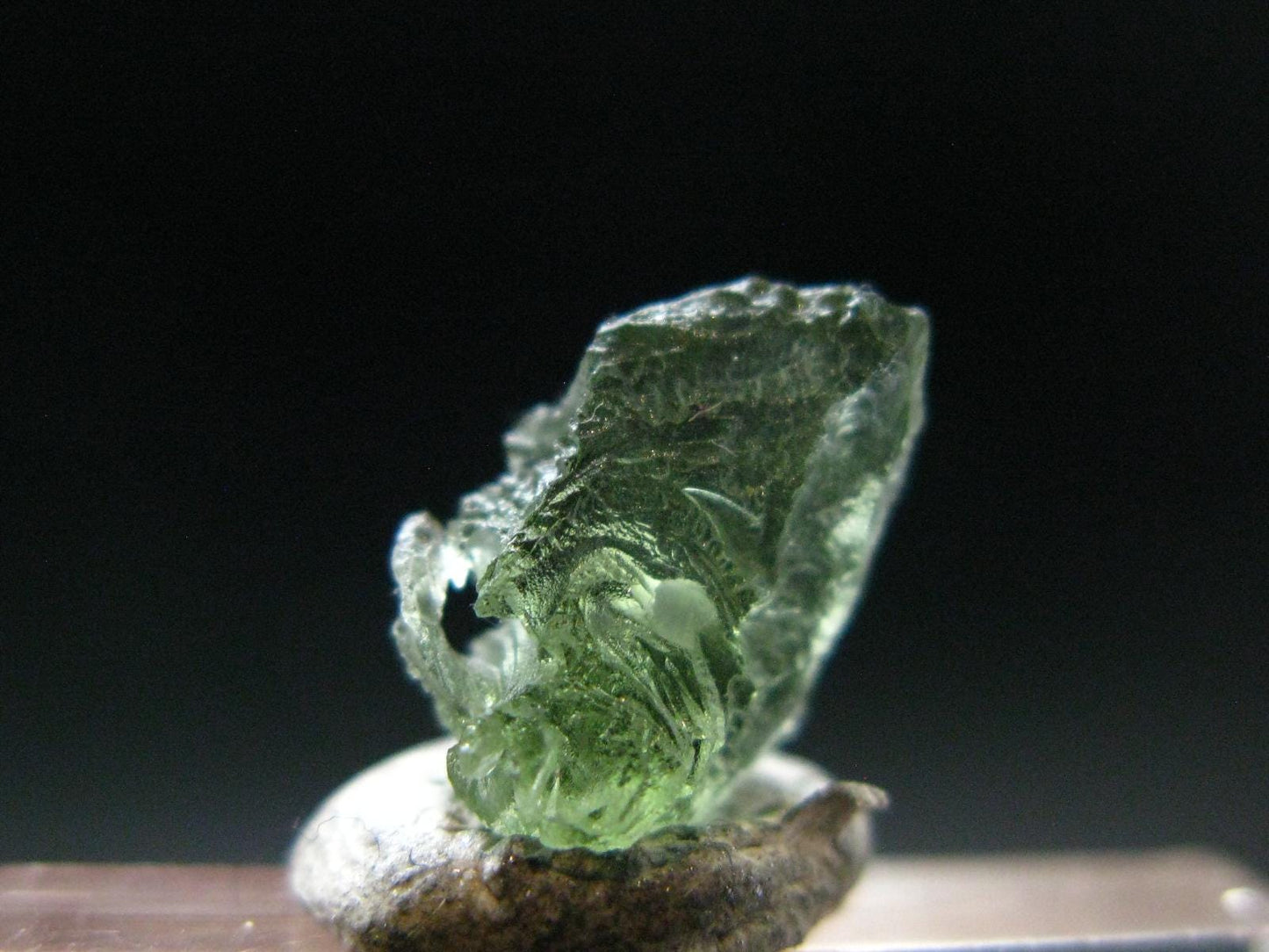 Moldavite Tektite Raw Bead from Czech Republic - 10 mm - 2.40 Carats