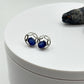 Vintage Sterling Silver Sapphire Stud Earrings | September Birthstone