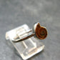 Natural Whole Polished Agatized Ammonite Cleoniceras Sterling Silver Ring from Madagascar - 1.97 Grams - Size 9