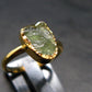 Moldavite Gold Plated Silver Ring - Size 6 - 1.21 Grams
