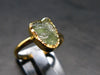 Moldavite Gold Plated Silver Ring - Size 6 - 1.21 Grams
