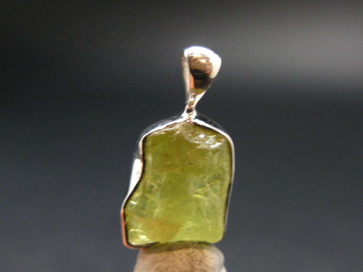 Chrysoberyl Crystal Silver Pendant From Brazil - 1.70 Grams