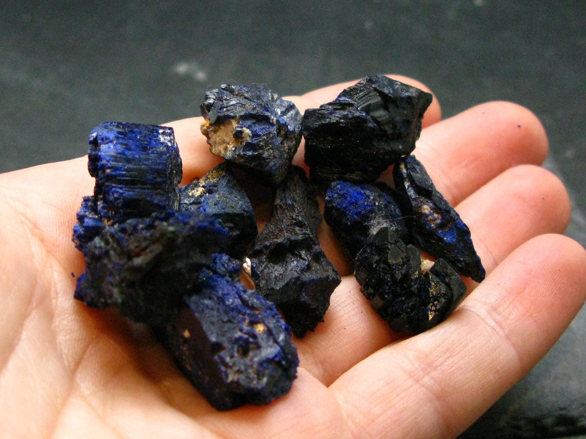 Lot of 10 Azurite Fine Crystals From Mexico - 44.32 Grams