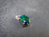 Rare Black Opal Sterling Silver Pendant from Australia - 0.7" - 1.29 Grams