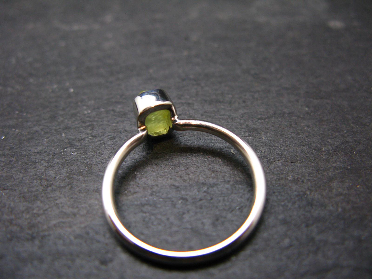 Chrysoberyl Silver Ring From Brazil - 1.95 Grams - Size 7
