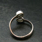 Very Rare White Cryolite 925 Silver Ring from Greenland - Size 8 - 2.32 Grams
