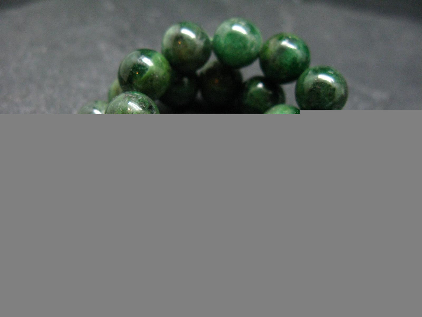 Green Garnet Tsavorite Genuine Bracelet ~ 7 Inches ~ 9mm Round Beads