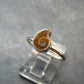 Natural Whole Polished Agatized Ammonite Cleoniceras Sterling Silver Ring from Madagascar - 1.81 Grams - Size 6