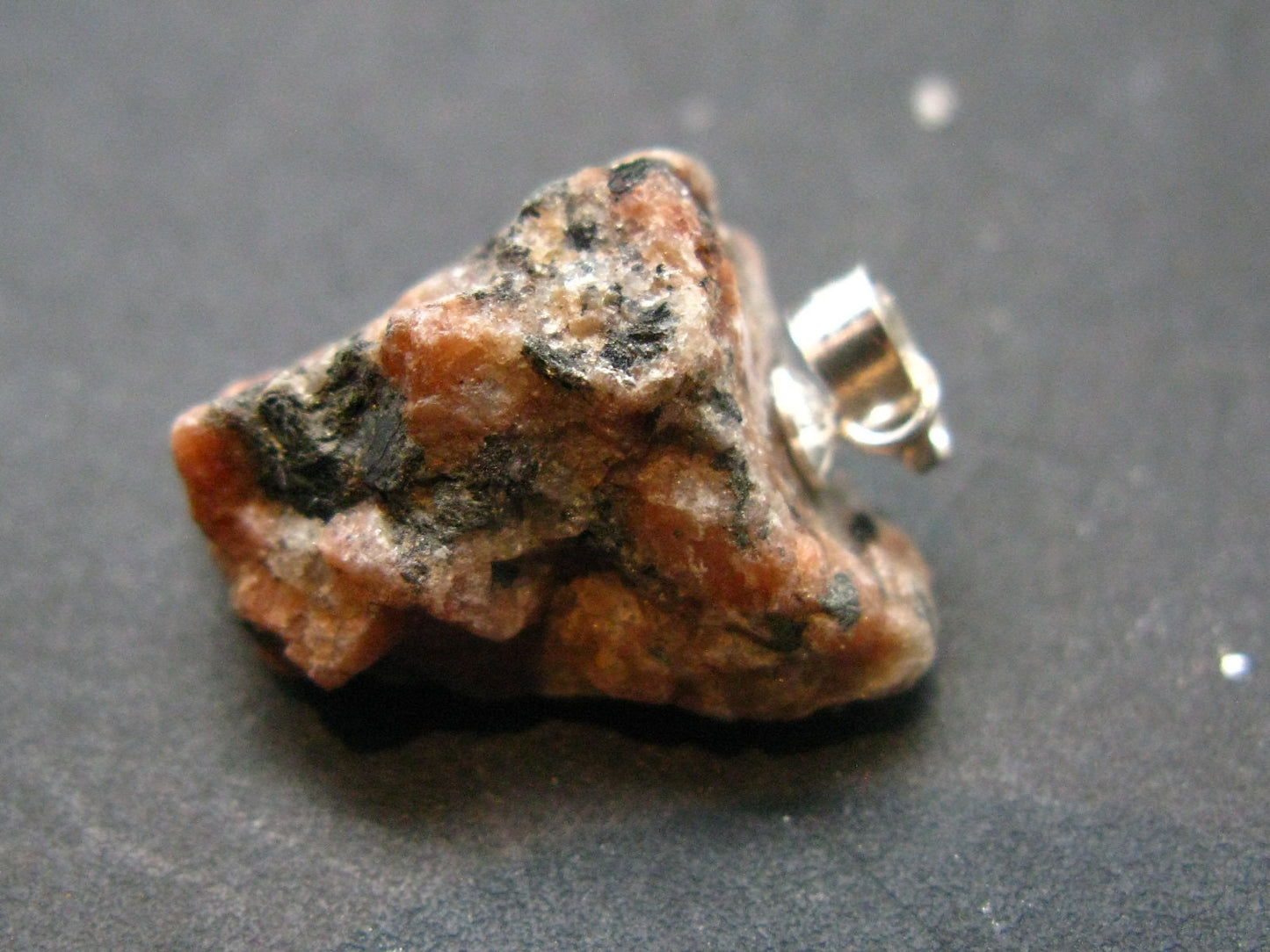 Rosophia Stone Silver Pendant From Rocky Mountains - 0.9" - 4.08 Grams
