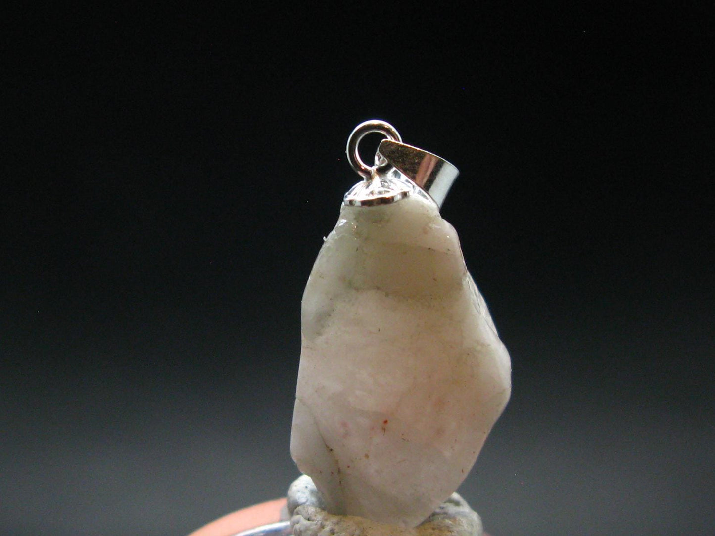 Phenakite Phenacite Tumbled Crystal Silver Pendant From Brazil - 2.53 Grams - 1.0"