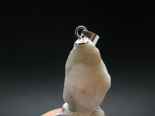 Phenakite Phenacite Tumbled Crystal Silver Pendant From Brazil - 2.53 Grams - 1.0"