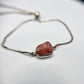 Natural Rhodochrosite Sterling Silver Chain Bracelet | Pink Crystal Adjustable Bracelet