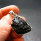 Tibetan Black Tektite Silver Pendant From Tibet - 1.2" - 4.72 Grams