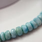 Larimar Round Bead Necklace Ocean Blue Gemstone Necklace Minimalist Jewelry Gift