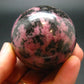 Pink Rhodonite Rodonite Sphere Ball From Canada - 1.8" - 201.34 Grams