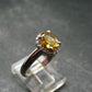 Stone of Success!! Natural Golden Yellow Citrine Faceted Sterling Silver Ring - Size 8.5 - 3.17 Grams
