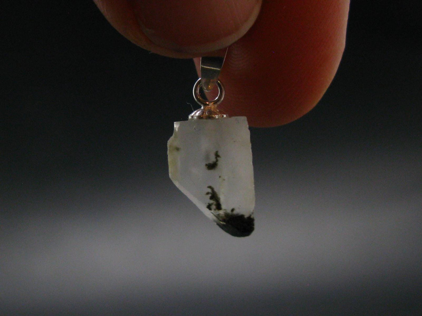 Phenakite Phenacite Crystal Silver Pendant from Russia - 0.7" - 0.77 Grams
