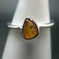 Spessartine Garnet Silver Ring From Tanzania - Size 6 - 1.88 Grams