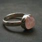 Pink Beryl!! Natural Raw Morganite Silver Ring From Brazil - Size 7 - 3.61 Grams