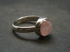 Pink Beryl!! Natural Raw Morganite Silver Ring From Brazil - Size 7 - 3.61 Grams