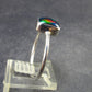 Rare Black Opal Sterling Silver Ring from Australia - Size 10.5 - 2.15 Grams