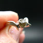 Cute Gem Moldavite Sterling Silver Ring From Czech Republic - Size 6.5 - 1.58 Grams