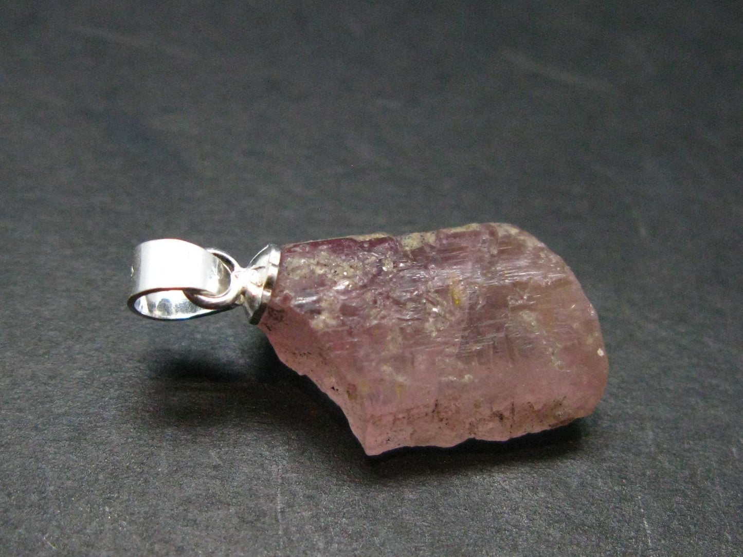 Pink Tourmaline Crystal Pendant - 0.8" - 1.82 Grams
