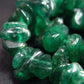 Set of Three Green Onix Gems Freeform Bead Necklace - 18" Each