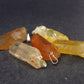 Set of 5 Tangerine Quartz Crystal Pendants From Brazil